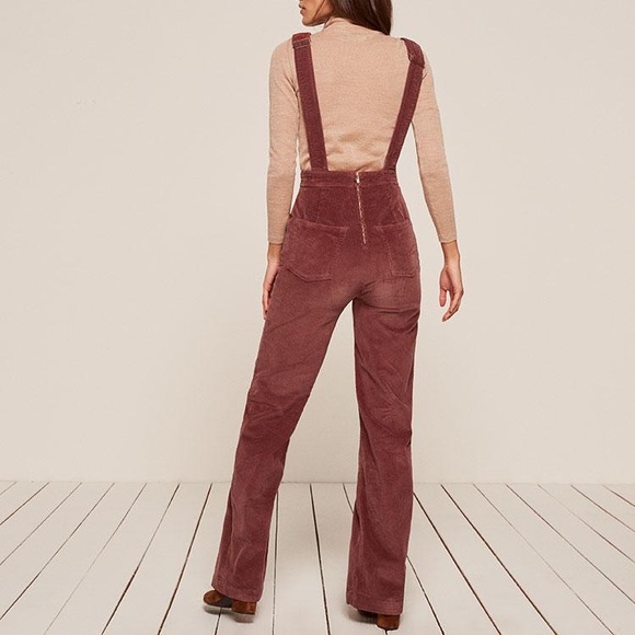 Reformation Rodeo Overall Rust Corduroy Size 2 - Picture 2 of 10